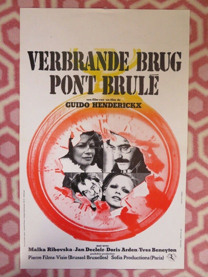 PONT BRULE/ Burned Bridges BELGIUM (21.5"x13.5") POSTER MALKA RIBOVSKA 1975