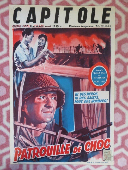 PATROUILLE DE CHOC/ Shock Patrol BELGIUM (21"x14") POSTER ALAIN BOUVETTE 1957