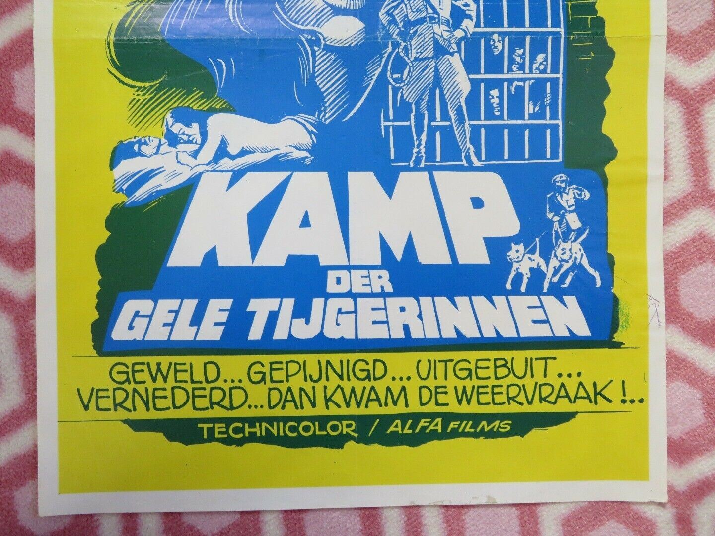 KAMP DER GELE TIJGERINNEN/ PRISONER 407 BELGIUM (21"x14") POSTER 1976