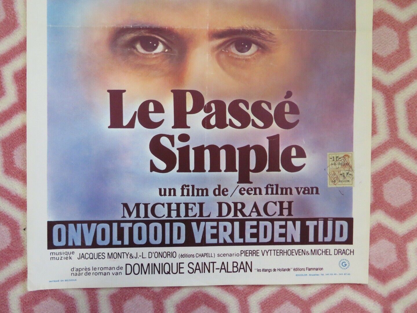 LE PASSE SIMPLE/ Replay BELGIUM (21.5"x14.5") POSTER VICTOR LANOUX 1977