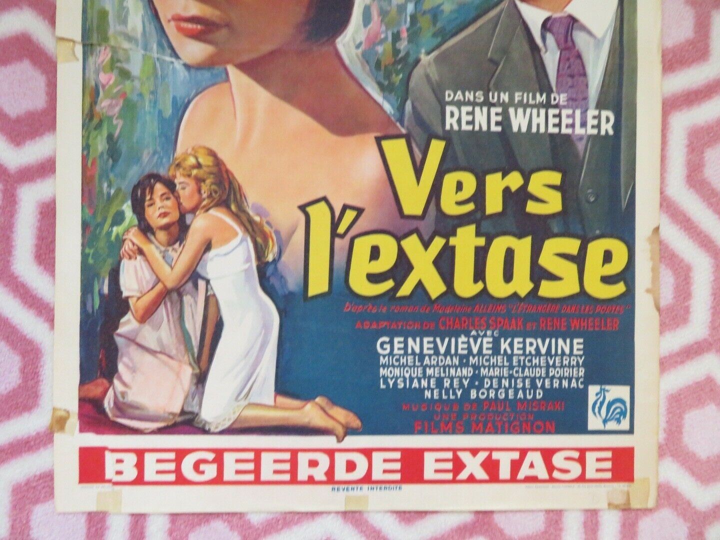 VERS LEXTASE/ Towards Ecstasy BELGIUM (22"x14.5") POSTER PASCALE PETIT 1960