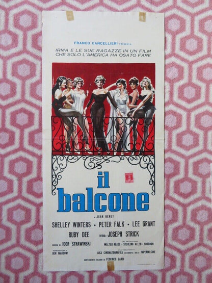 IL BALCONE / The Balcony ITALIAN LOCANDINA (27.5"x13") POSTER  1964