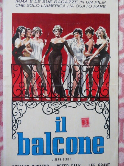 IL BALCONE / The Balcony ITALIAN LOCANDINA (27.5"x13") POSTER  1964