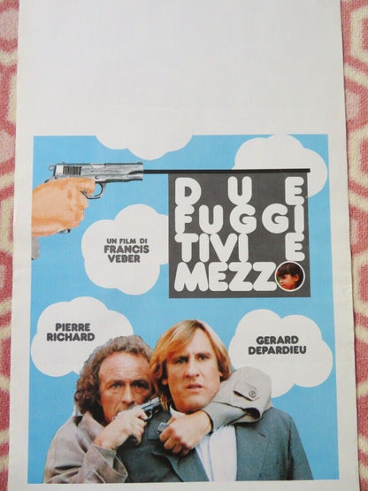 DUE FUGGI TIVI E MEZZ ITALIAN LOCANDINA (27.5"x13") POSTER PIERRE RICHARD 1988