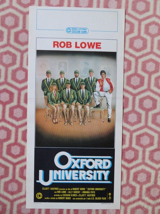 OXFORD UNIVERSITY / OXFORD BLUES ITALIAN LOCANDINA (27.5"x13") POSTER 1988