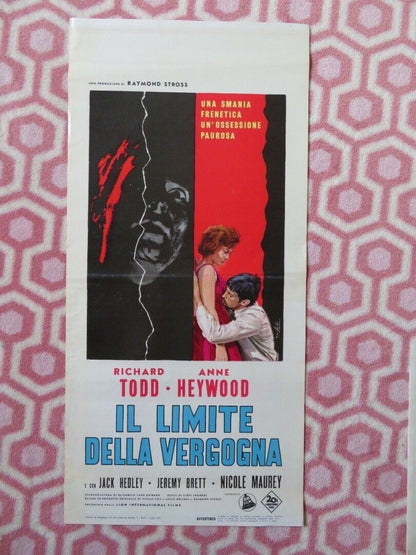 IL LIMITE DELLA VERGOGNA ITALIAN LOCANDINA (27.5"x13") POSTER ANNE HEYWOOD 1963