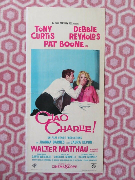 CIAO CHARLIE! / Goodbye Charlie  ITALIAN LOCANDINA (27.5"x13") POSTER 1964