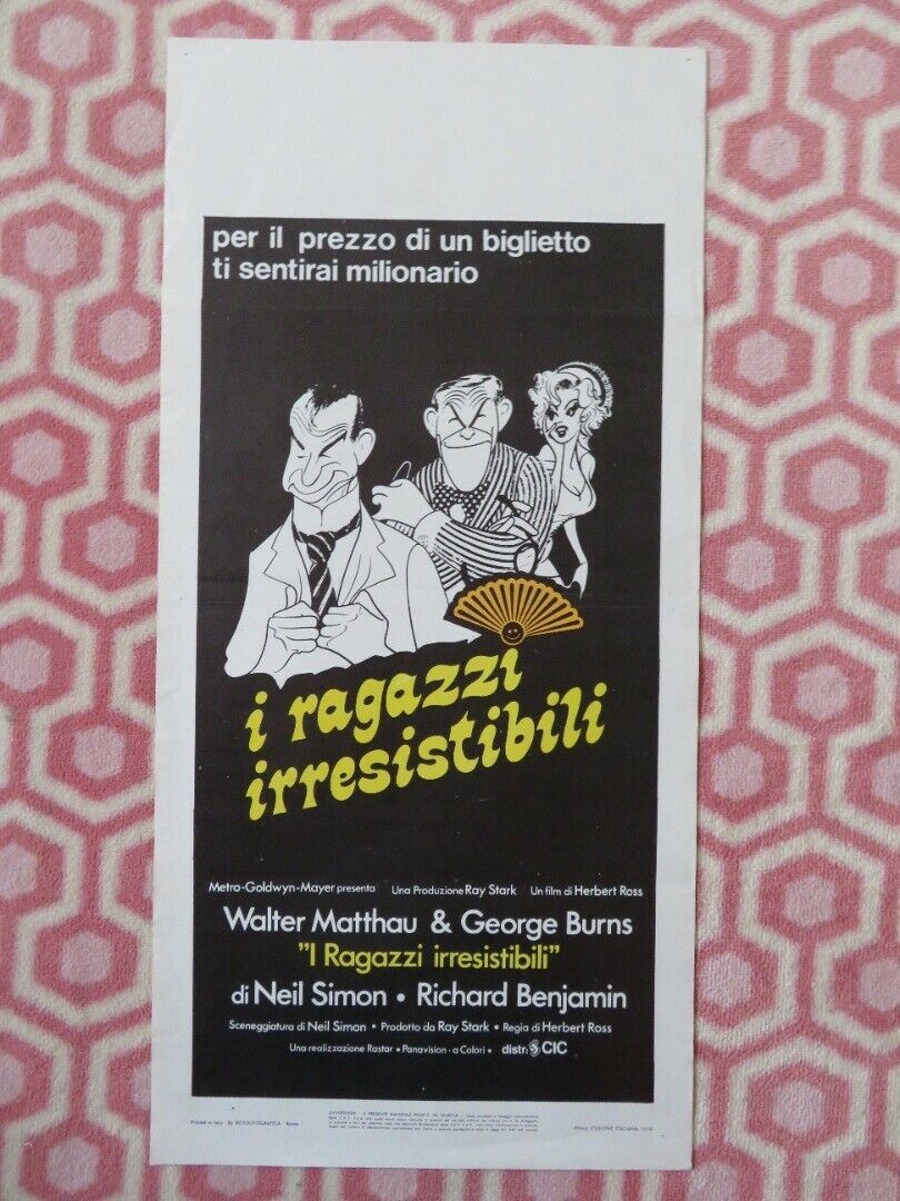 I RAGAZZI IRRESISTIBILI ITALIAN LOCANDINA (27.5"x13.5") POSTER W MATTHAU 1976