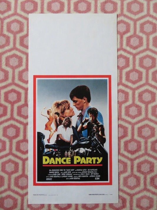 DANCE PARTY / The in Crowd ITALIAN LOCANDINA (27.5"x13") POSTER 1988