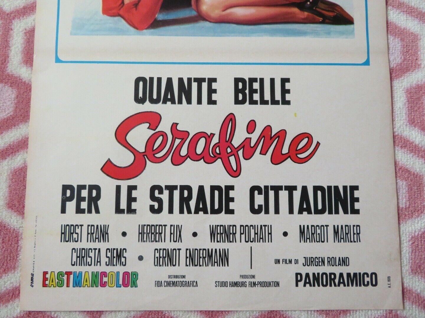 QUANTE BELLE SERAFINE ITALIAN LOCANDINA (27.5"x13") POSTER HORST FRANK 1969