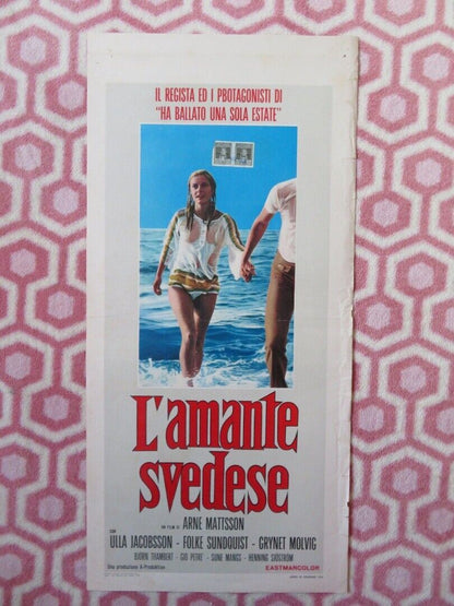 L'AMANTE SVEDESE/ Bamse ITALIAN LOCANDINA (27.5"x13") POSTER U JACOBSSON 1970