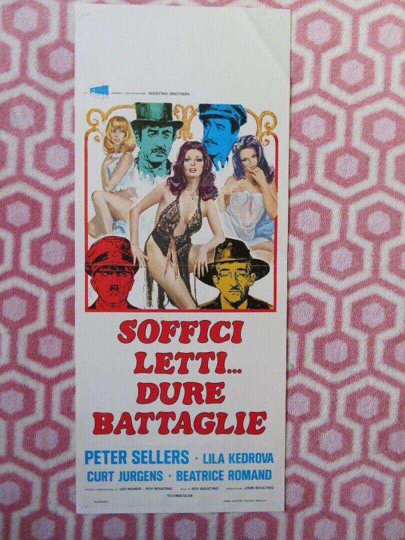 SOFFICI LETTI... DURE BATTAGLIE ITALIAN LOCANDINA (27.5"x13") POSTER 1974