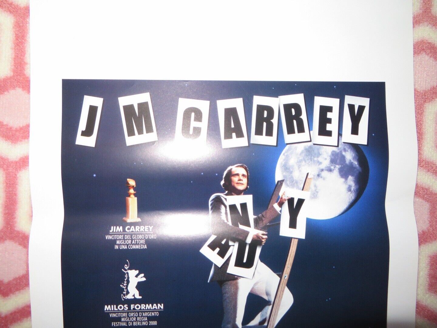 MAN ON THE MOON  ITALIAN LOCANDINA (27.5"x13") POSTER JIM CARREY 2000