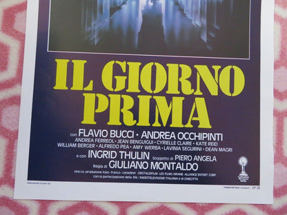 IL GIORNO PRIMA / Control ITALIAN LOCANDINA (27.5"x13") POSTER BEN GAZZARA 1987