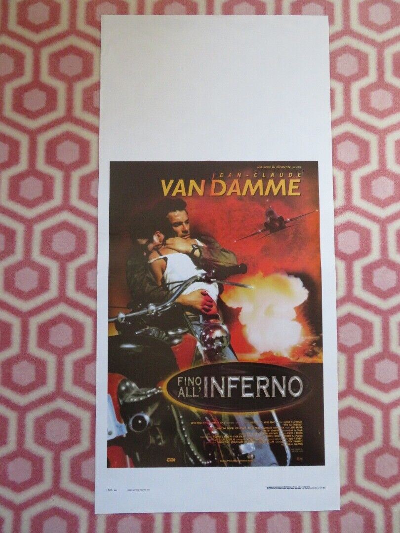 FINO ALL'INFERNO / Inferno ITALIAN LOCANDINA (27.5"x13") POSTER VAN DAMME 1999