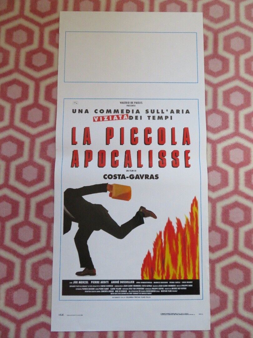 LA PICCOLA APOCALOSSE ITALIAN LOCANDINA (27.5"x13") POSTER COSTA-GAVRAS 1993