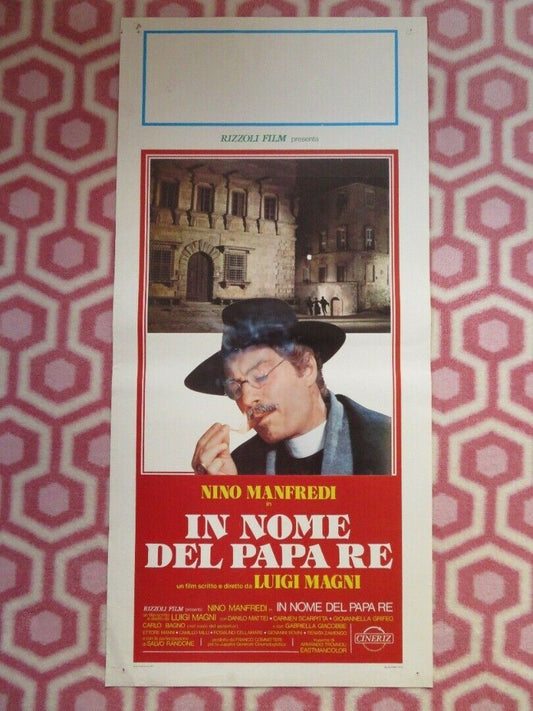 IN NOME DEL PAPA RE ITALIAN LOCANDINA (27.5"x13") POSTER NINO MANFEDI 1977