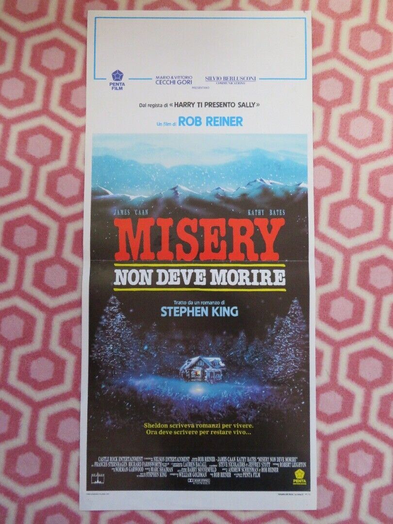 MISERY  ITALIAN LOCANDINA (27.5"x13") POSTER  STEPHEN KING KATHY BATES 1991