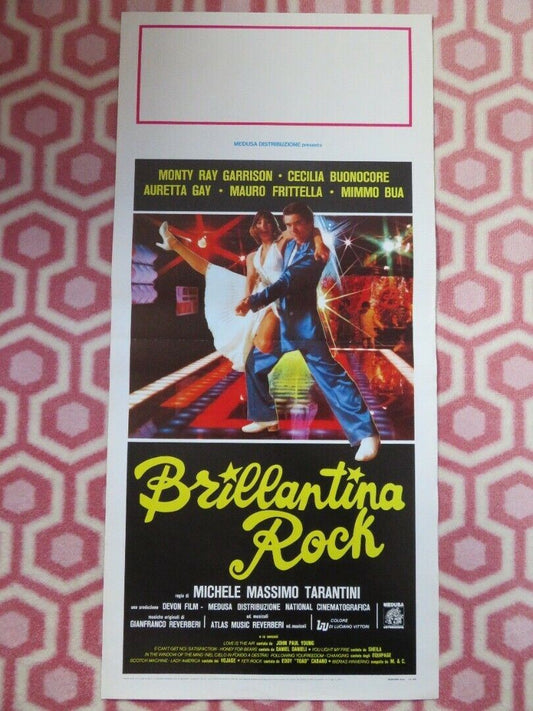 BRILLANTINA ROCK ITALIAN LOCANDINA (27.5"x13") POSTER MONTY RAY GARRISON 1979