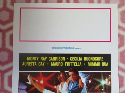 BRILLANTINA ROCK ITALIAN LOCANDINA (27.5"x13") POSTER MONTY RAY GARRISON 1979