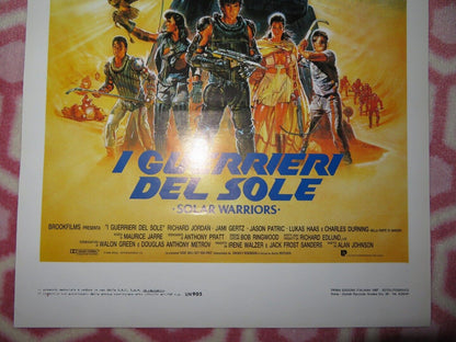 SOLAR WARRIORS/ Solarbabies ITALIAN LOCANDINA (27.5"x13") POSTER R JORDAN 1987