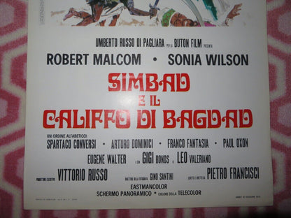 SIMBAD E IL CALIFFO DI BAGDAD ITALIAN LOCANDINA (27.5"x13") POSTER R MALCOM 1973