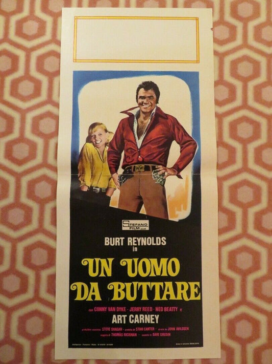 UN UOMO DA BUTTARE ITALIAN LOCANDINA (27.5"x12.5") POSTER BURT REYNOLDS 1978