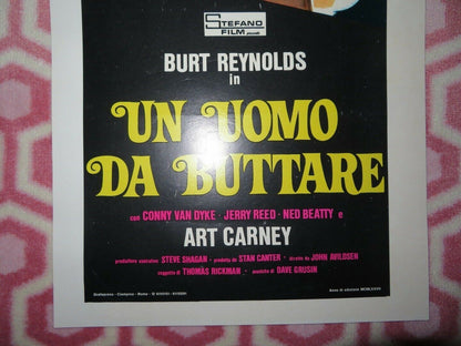 UN UOMO DA BUTTARE ITALIAN LOCANDINA (27.5"x12.5") POSTER BURT REYNOLDS 1978