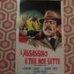 L'ASSASSINO E'TRA NOI SETTE ITALIAN LOCANDINA (24.5"x12.5") POSTER 1967