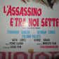 L'ASSASSINO E'TRA NOI SETTE ITALIAN LOCANDINA (24.5"x12.5") POSTER 1967