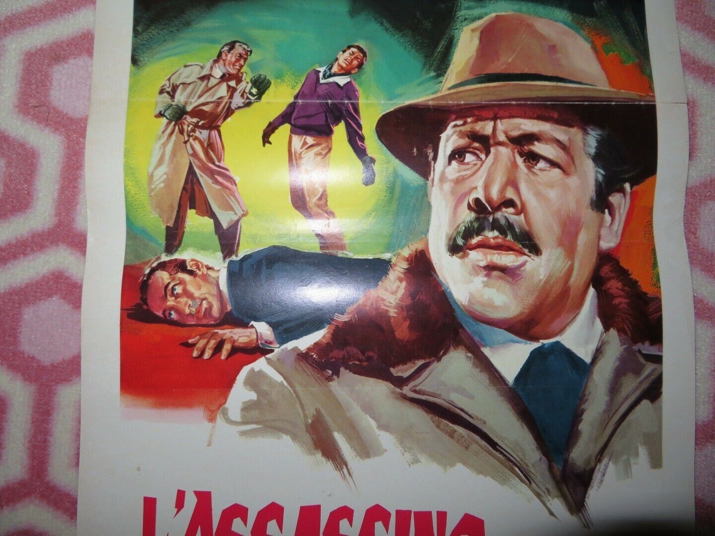 L'ASSASSINO E'TRA NOI SETTE ITALIAN LOCANDINA (24.5"x12.5") POSTER 1967