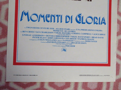 MOMENTI DI GLORIA / Chariots of Fire ITALIAN LOCANDINA (27.5"x13") POSTER 1981