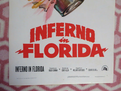 INFERNO IN FLORIDA ITALIAN LOCANDINA  (27.5"x13") POSTER 1977