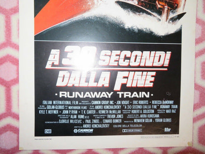 RUNAWAY TRAIN ITALIAN LOCANDINA  (27.5"x13") POSTER JON VOIGHT 1986