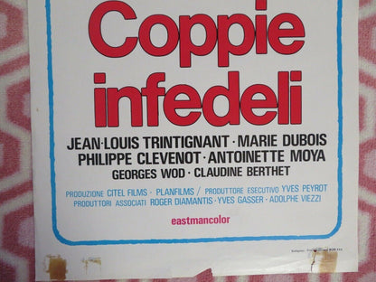 COPPIE INFEDELI / Escapade ITALIAN LOCANDINA  (27.5"x13") POSTER M SOUTTER 1974