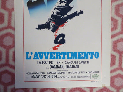 L'AVVERTIMENTO / The Warning  ITALIAN LOCANDINA  (27.5"x13") POSTER G GEMMA 1980