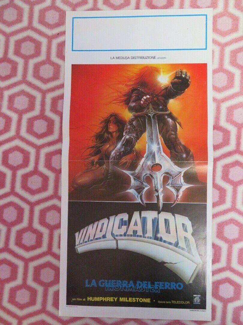 VINDICATOR LA GUERRA DEL FERRO ITALIAN LOCANDINA  (27.5"x13") POSTER 1983