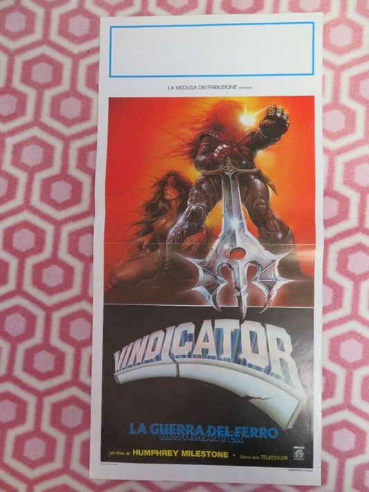 VINDICATOR LA GUERRA DEL FERRO ITALIAN LOCANDINA  (27.5"x13") POSTER 1983