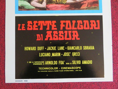 LE SETTE FOLGORI DI ASSUR ITALIAN LOCANDINA (27.5"x13")  POSTER J LANE 1962