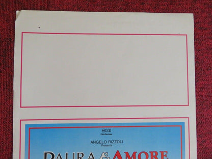 PAURA & AMORE / Three Sisters ITALIAN LOCANDINA (27.5"x13")  POSTER F ARDANT '88