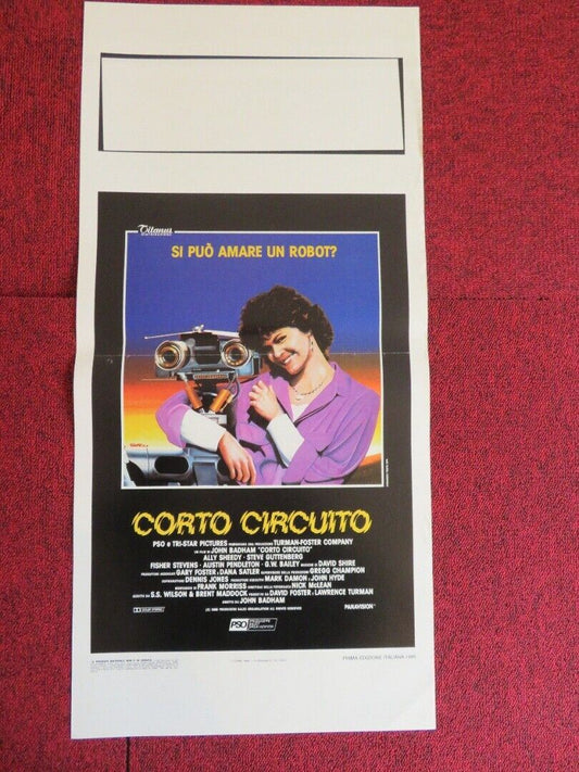 CORTO CIRCUITO / Short Circuit ITALIAN LOCANDINA (27.5"x13")  POSTER 1986