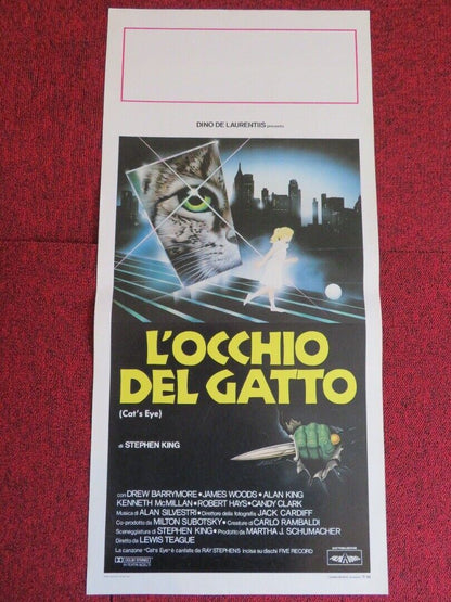 L'OCCHIO DEL CATTO / CAT'S EYE  ITALIAN LOCANDINA (27.5"x13")  POSTER 1985