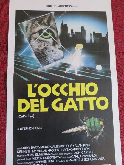 L'OCCHIO DEL CATTO / CAT'S EYE  ITALIAN LOCANDINA (27.5"x13")  POSTER 1985