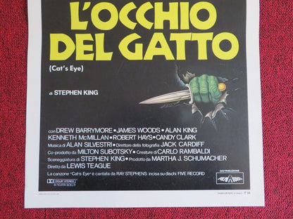 L'OCCHIO DEL CATTO / CAT'S EYE  ITALIAN LOCANDINA (27.5"x13")  POSTER 1985