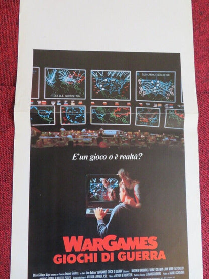 WAR GAMES  ITALIAN LOCANDINA (27.5"x13")  POSTER JOHN BADHAM 1983