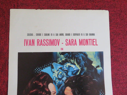 SOLEDAD  ITALIAN LOCANDINA (27.5"x13")  POSTER IVAN RASSIMOV SARA MONTIEL 1971