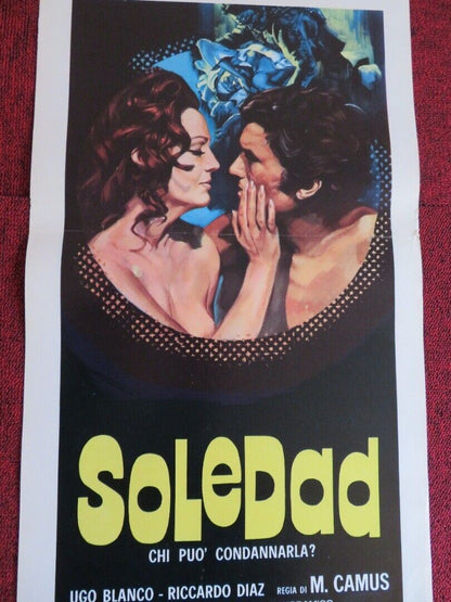 SOLEDAD  ITALIAN LOCANDINA (27.5"x13")  POSTER IVAN RASSIMOV SARA MONTIEL 1971