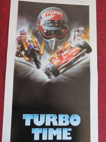 TURBO TIME ITALIAN LOCANDINA (27.5"x13") POSTER JAMES DAVIS 1983