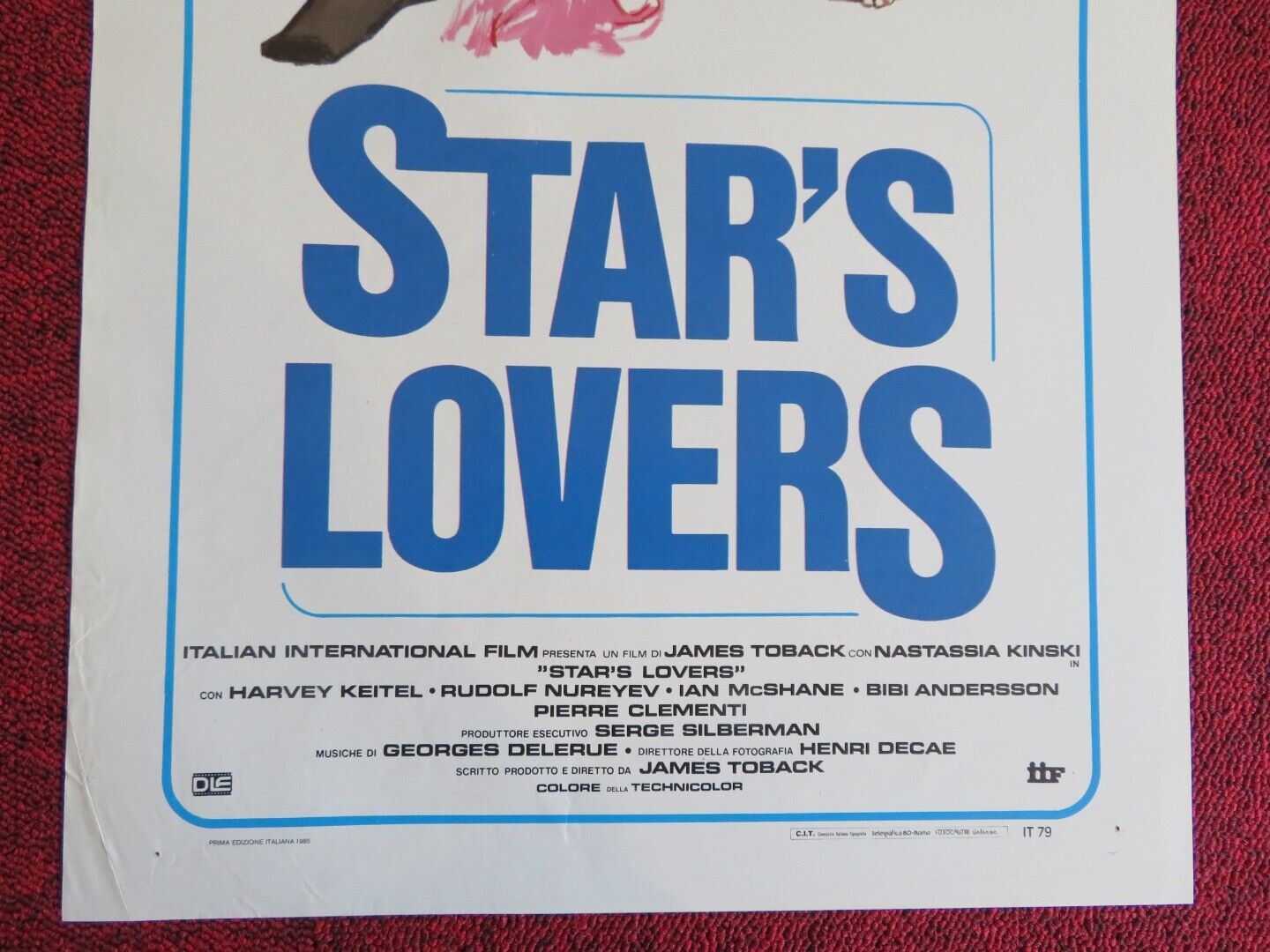 STAR'S LOVERS /Exposed ITALIAN LOCANDINA (27.5"x13") POSTER M BRODERICK 1983