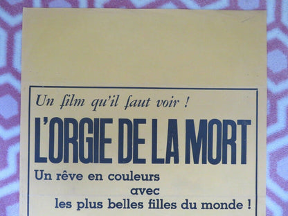 L'ORGIE DE LA MORT/ ORGIE OF THE DEAD BELGIUM (21.5"x14") POSTER 1965